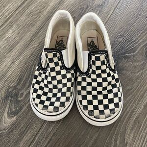 Vans Black and White Checkered Sneakers Classic Slip-On